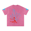 Rocket in the Sky | Snow Washed Oversized Cotton T-Shirt