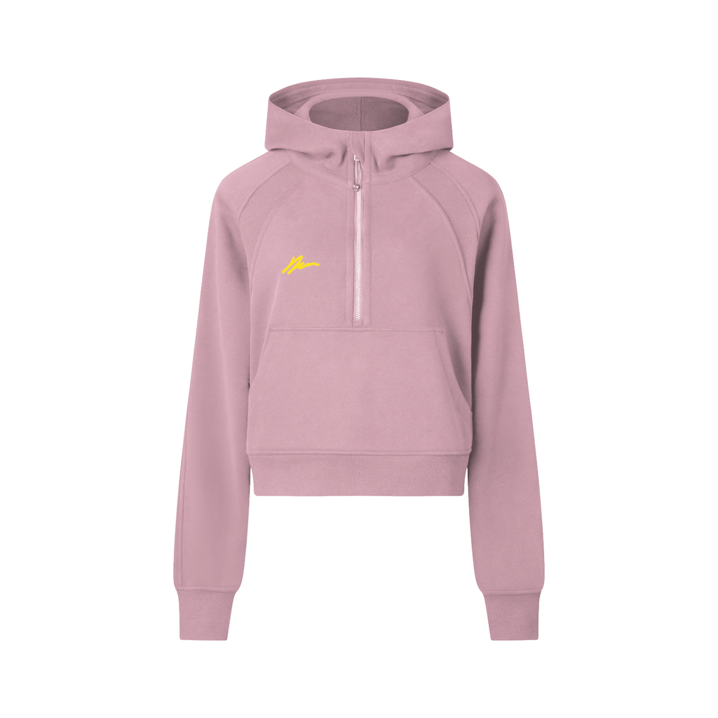 Cropped Half-Zip Hoodie