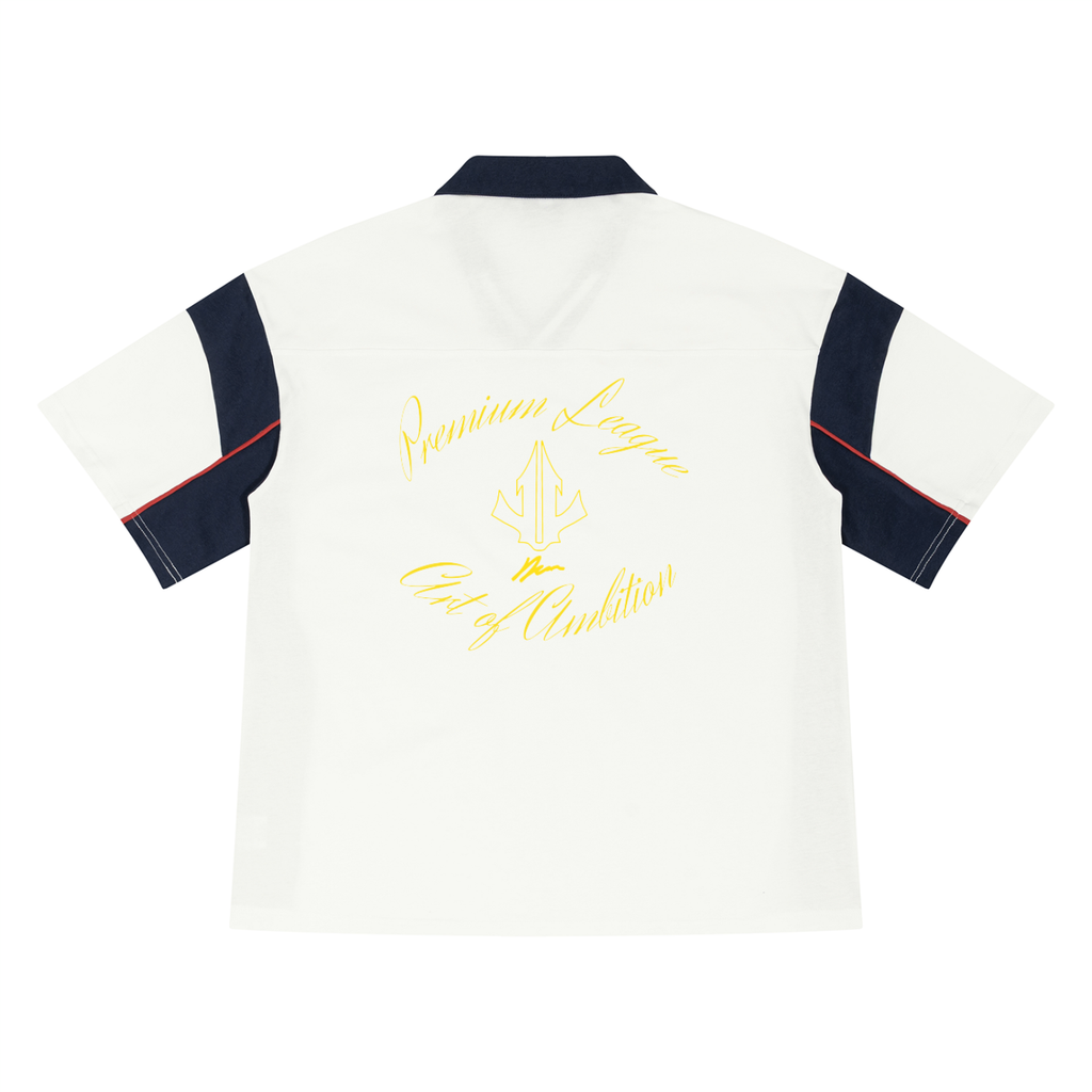 Unisex Boxy Color Block Polo Shirt