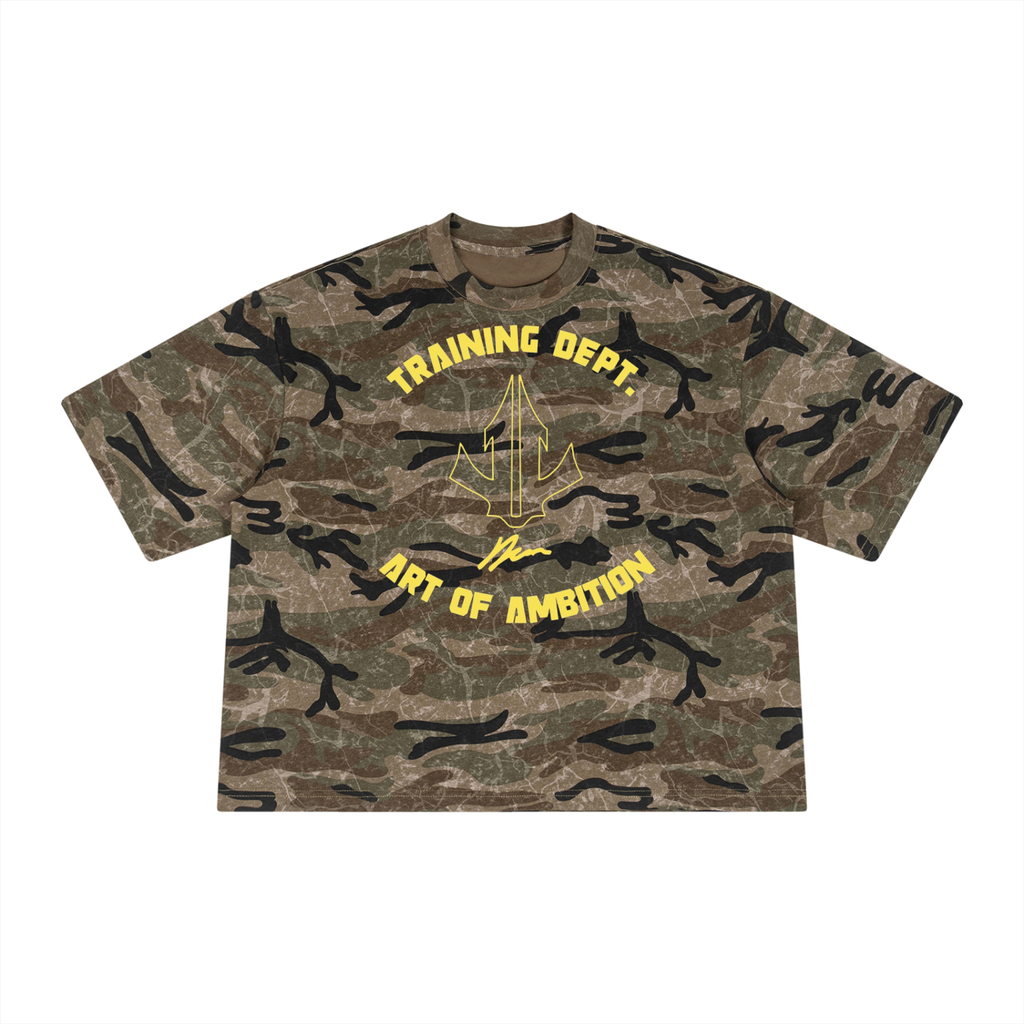 Training Dept. | Unisex Boxy Camo T-Shirt