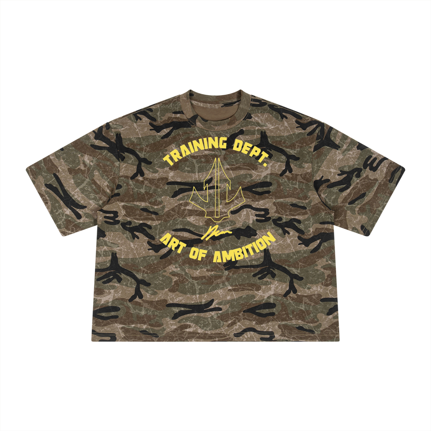 Training Dept. | Unisex Boxy Camo T-Shirt