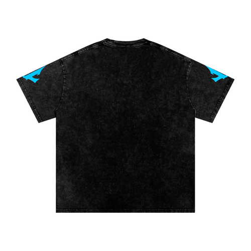 Rocket in the Sky | Snow Washed Oversized Cotton T-Shirt